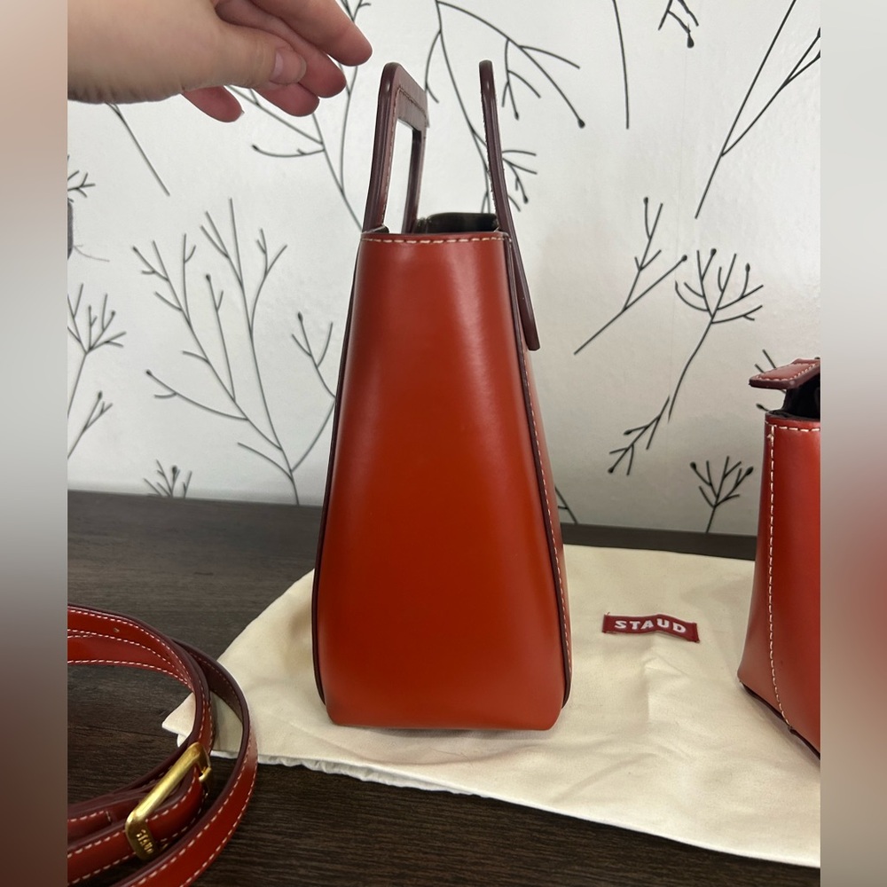 STAUD mini Shirley Red handbag - Picture 5 of 12